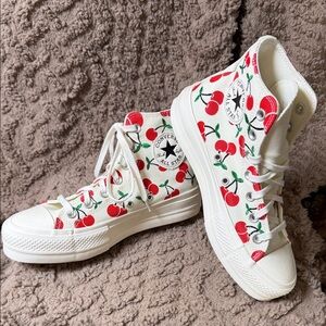 Converse Women's High-Top Sneakers with Cherry Print